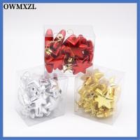 OWMXZL 12Pcs พลาสติกทำจากพลาสติก จี้ดาวระยิบระยับสำหรับเทศกาลคริสต์มาส งานฝีมืองานประดิษฐ์ ลูกบอลคริสต์มาส ลูกบอลดาวหกแฉก สุขสันต์วันคริสต์มาส 4.8x4.8cm เครื่องประดับแขวนต้นคริสต์มาส ของตกแต่งงานปาร์ตี้