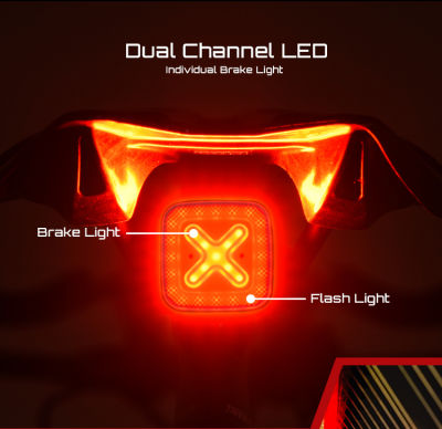 Enfitnix Cubelite III 3อัตโนมัติเบรกจักรยานถนนไฟท้ายเซ็นเซอร์สมาร์ทขี่จักรยาน MTB ไฟท้ายชาร์จ USB จักรยานไฟ LED