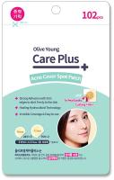 ROUND A’ROUND Olive Young 1 Pack Care Plus Spot Patch (102 Count) - Hydrocolloid Patch, Spot Stickers for Acne Pimple Blemishes and zits Cover for face and Body, Not Tested on Animals (10mm 72ea + 12mm 30ea)