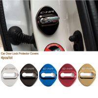 Style Toyota C-HR Stainless steel Car Door Lock Covers Car Emblems Protector Case Sticker