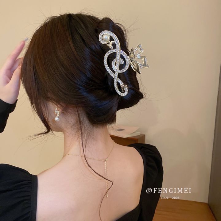 new-fashion-women-hair-claw-elegant-music-note-shape-hair-clips-luxury-rhinestone-decor-ponytail-for-girl-heawear-hair-accessory