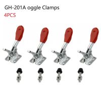 4PCS GH-201A toggle clamps For Woodworking Joinery 80mm Horizontal Vertical Toggle Metal Clamp Quick-Release 27KG Hand Clip Tool