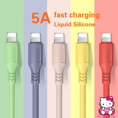 Macaron Color 5A Fast Charging Cable Cable for Android Phon Silicone Quick Charging Data Line Micro Usb Type-C Usb
