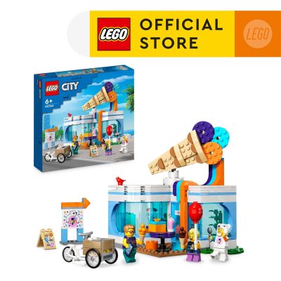 LEGO City 60363 Ice-Cream Shop Building Toy Set for Kids Aged 6+ (296 Pieces)