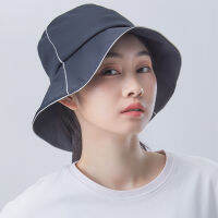 OhSunny Solid Color Sunsreen Bucket Hats For Women Summer Sun Protection Washaable Foldable Panama Cap Beach Fishing Chapeau