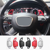 【CW】For AUDI A3 A1 A4 A5 A6 A7 A8 Q5 Q7 TT R8อลูมิเนียมพวงมาลัย Shift Paddles รถ Shifters 1คู่สีดำสีแดงเงิน