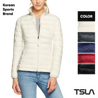 [TSLA] Womens Lightweight Packable Accent Puffer Jacket, Water-Resistant Winter Coat I ผู้หญิง I เสื้อกันหนาว I คอลเลคชั่นฤดูหนาว I Woman Coat I Winter  (TM-XKJ22)