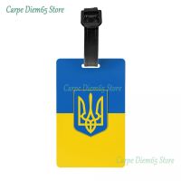 Flag Of Ukraine Luggage Tag for Suitcases Funny Patriotic Baggage Tags Privacy Cover Name ID Card
