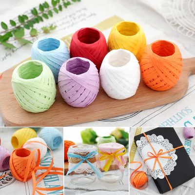 【YF】□  1 Roll 20 Meters CAKE COOKIE raffia ribbon paper palm packaging decorations baking box packing party candy gifts