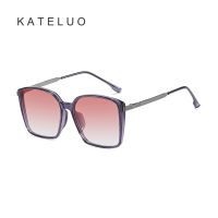 [มีกล่อง] แว่นกันแดดโพลาไรซ์สำหรับผู้หญิง KATELUO A0726 TR90แว่นตาธรรมดาเลนส์ไล่ระดับสีกรอบสี่เหลี่ยมน้ำหนักเบาพิเศษ