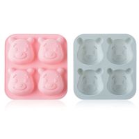 Cartoon Bear Gummy Stencil Silicone Cake Chocolate Ice Tray DIY Handmade Clay Silicone Mold Cake Decoration Baking Accessories