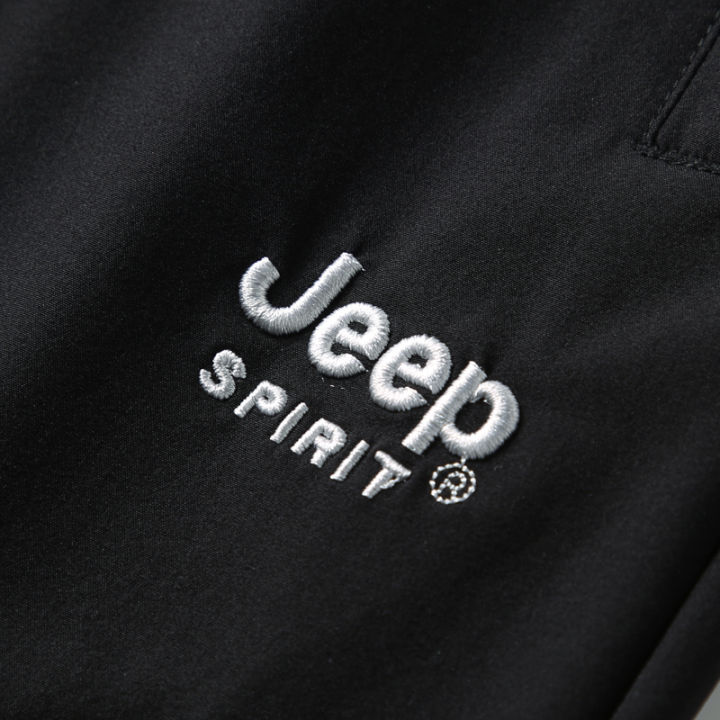 jeep-spirit-กางเกงขาแบนกางเกงผ้าไหมน้ำแข็งกางเกงกีฬากลางแจ้งเข้ารูปทันสมัยเข้าได้กับกางเกงลำลองชุดฤดูร้อน