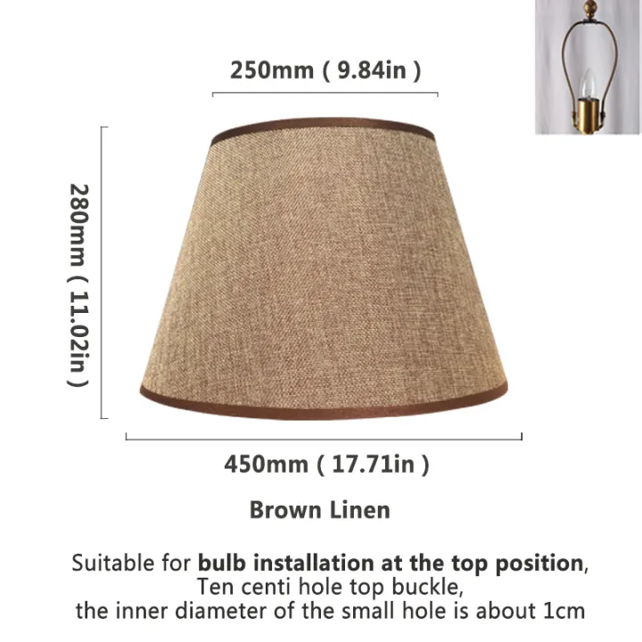 Table Lamp Lampshade Accessories E27 Linen Bedside Wall Floor Shade Cloth Upper Diameter 25cm Lower 45cm Lazada Singapore Table Lamp Lampshade Accessories E27, Floor Lamp Shade Measurements Chart