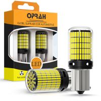 Oprah 2X รถยนต์ไฟฟ้าสูงไฟ LED 1156 PY21W BAY15D P21 1157/5W 150*4014 SMD Canbus ด้านหน้า/หลังไฟสัญญาณเลี้ยว7440 7443 W21/5W