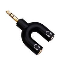 Y Dual Audio Splitter Cable Adapter Convenient Line 1 to 2 AUX 3.5 mm Earphone Male for Female