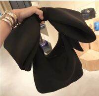 [COD] ins concave shape shoulder bag cosmetic cute bow space hand clutch style cloth