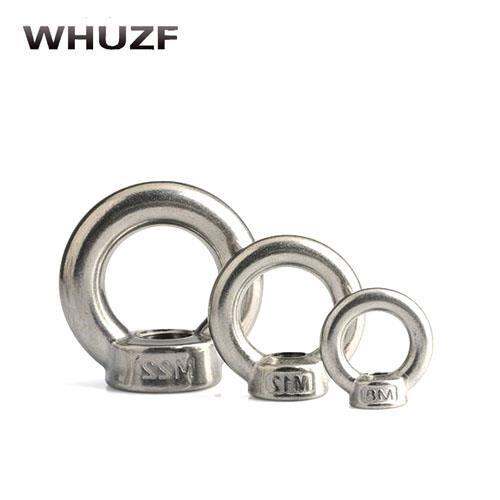 2pcs-din582-m3-m4-m5-m6-m8-304-stainless-steel-marine-lifting-eye-nut-ring-nut-thread-hw108