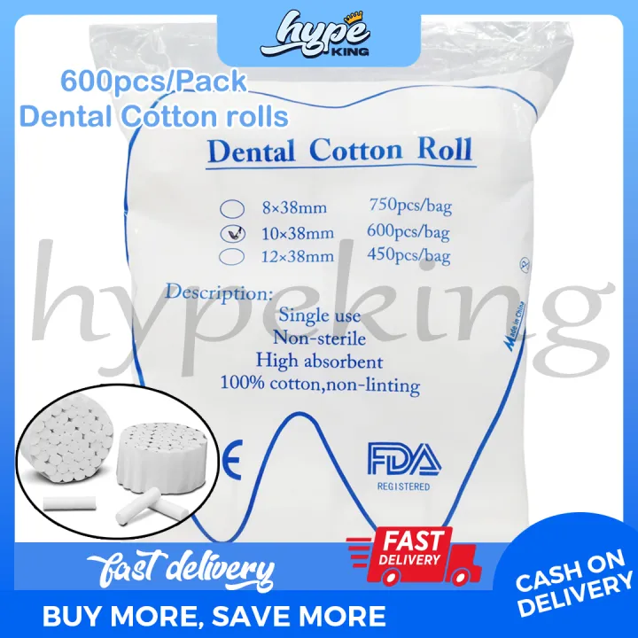 600 rolls Dental cotton 2 10*38mm Lazada PH