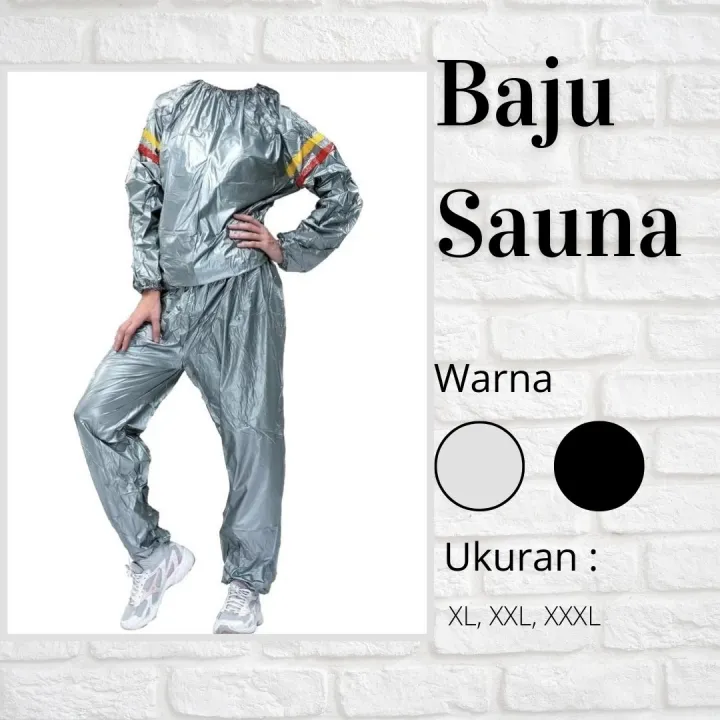 SAUNA SUIT PEMBAKAR LEMAK ORIGINAL / JAKET OLARAGA BAJU SAUNA XXL / JAKET  SAUNA PEMBAKAR LEMAK WANITA DAN