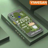 YIWESAN เคส Note7สำหรับ Xiaomi Redmi Note 7 Note 7 Pro Note 7S ลายการ์ตูนน่ารักสีเทียน Shin-Chan เคสโทรศัพท์เนื้อแข็งกันกระแทกแบบแฟชั่นเคสป้องกันเลนส์กล้องคลุมทั้งหมดเคสนิ่ม