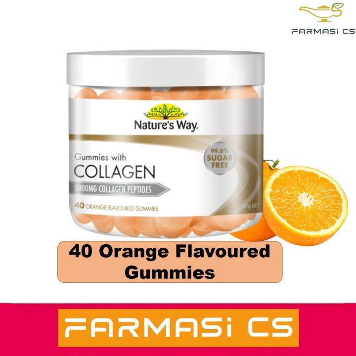 Nature's Way Gummies with Collagen 5000mg Collagen Peptides 40's EXP01