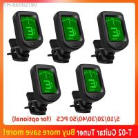 ♂☃✲ T-02 Guitar Tuner Clip-on Chromatic Digital Tuner LCD Display Mini Size Tuner for Acoustic Guitar Ukulele Violin Tuner Accessory