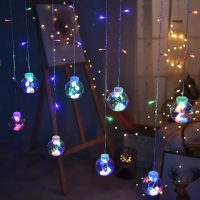 200LED Wishing Ball Curtain String Lights Fairy Tale Garland Lamp Window Bedroom Wedding New Year Christmas Holiday Decoration