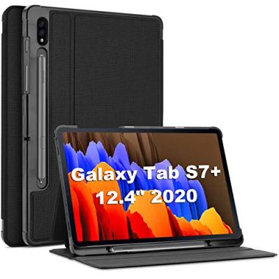 ProCase Galaxy Tab S7 Plus 2020 Release 12.4 Inch SM-T970 Slim Case (สีดำ) สำหรับซัมซุงกาแล็กซีแท็บ SM-T970 / SM-T975 / SM-T976 / SM-T978