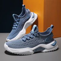 Mens Shoes 2022 Autumn New Flying Woven Breathable Mesh Light Hollow Mens Shoes Casual Sneakers Soft Bottom Torre Shoes