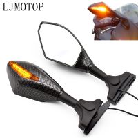 ﹉♈❡ Universal Motorcycle LED Turn Signals Indicator Light Side Mirrors For Yamaha MT03 MT25 YBR 125 YZF R15 XT660 TMAX 500 530 XP500