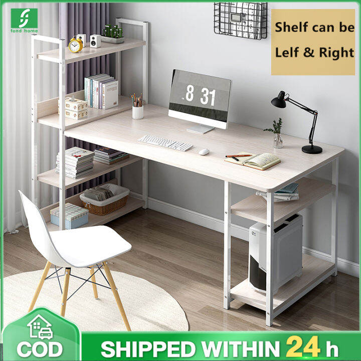 120cm Study Table with Book Shelf Left&Right Desktop Table Computer