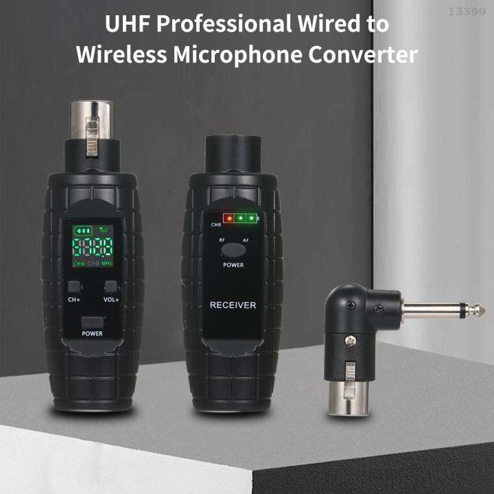 UHF Professional Wired to Wireless Microphone Converter Micphone