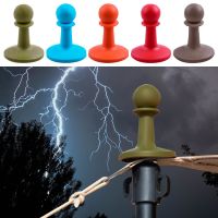 4 Pcs/Set Outdoor Camping Camping Tent Poles Awning Rod Support Bar Lightning Proof Anti-Thunder Cap Protection Cap Food Storage  Dispensers