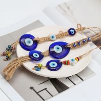 ตุรกี Blue Evil Eye amulets ป้องกันผนัง Water droplet แขวน จี้ WIND chimes Garden ตกแต่งบ้าน ornament