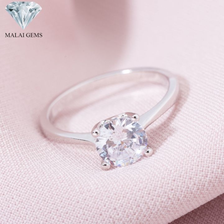 malai-gems-แหวนเพชร-เงินแท้-925-เคลือบทองคำขาว-ประดับเพชรสวิส-cz-รุ่น-151-r314-แถมกล่อง-แหวนเงินแท้-แหวนเงิน-แหวน