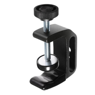 Universal Heavy Duty Aluminum C Clamp Desktop Mount Holder Stand 1/4-3/8 Thread Holes Screw Adapter for DSLR Carts Benches