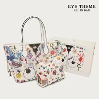 2021 EYE THEME ชอบปิ้งโนโลแกน ความจุขนาดใหญ่ ins แฟชน