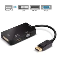 DisplayPort to 4K HDMI 1080P DVI VGA Converter Multi Functional DP HUB Adapter 3 in 1 for Computer Laptop HDTV Multiple Displays Adapters