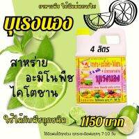 พร้อมส่ง? บุเรงนอง ขนาด 4 ลิตร อะมิโนพืช+สาหร่าย+ไคโตซาน+น้ำตาลทางด่วน อาหารพืช ใช้ฉีดพ่นทางใบ ฉีดพ่น มะนาว