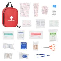 【LZ】♧◑  Portátil kit de primeiros socorros saco de viagem suprimentos médicos para acampamento ao ar livre sobrevivência de emergência armazenamento em camadas suprimentos médicos