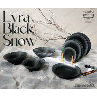 Lyra Black Snow จานชามเซรามิกสไตล์ญี่ปุ่นครบเซ็ต 10 ชิ้น*ซื้อแยกได้ ?สินค้าพร้อมส่งในไทย?