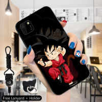 เคสสำหรับ Huawei Y5 2018 Y5 2019 Huawei Y5P Y5 Prime 2018 (แหวนใส่นิ้ว + สายคล้อง) Dragon ซุนโกคู Goku เคสมือถือกันกระแทกเคสโทรศัพท์ป้องกัน TPU ซิลิโคนนิ่ม