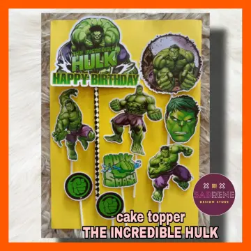 Luvish Creation Hulk Personalized Cake Topper ( Any Age & Name), Avengers  Hulk Centerpiece, The Hulk Themed Cake Topper with Name Age (Option 2) :  Amazon.in: Toys & Games