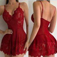 【jw】◐❃  for Deep V Sleepwear Night Costumes Female Nightgown G-string