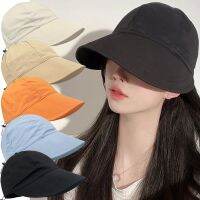 【CC】 Cap Hat Wide Brim Protection Hats Quick-drying Visors Adjustable Drawstring Caps