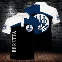 2023 new arrive- 2023 Summer 3D Digital Printing 2023-Beretta  Logo Polo Shirt Fashion Short Sleeve Shirt 09