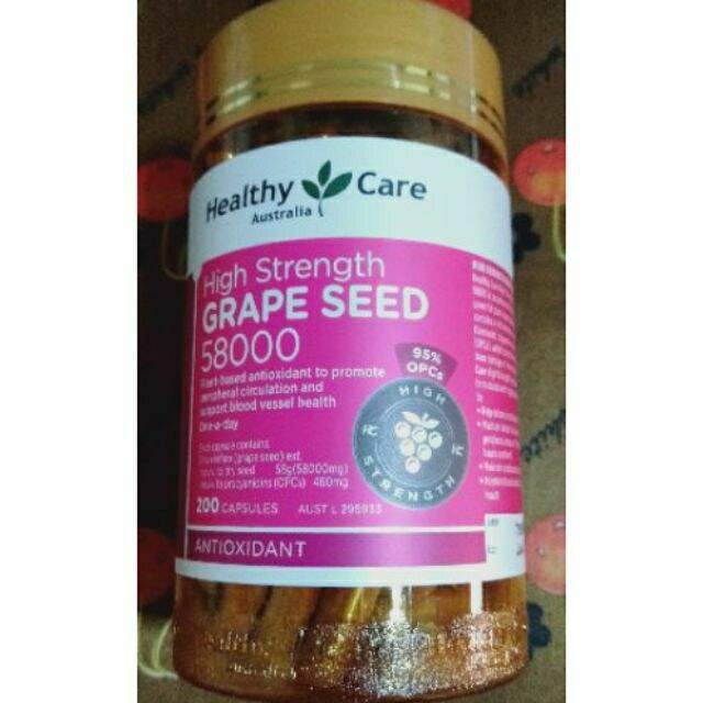 sure-ของแท้-นำเข้า-healthy-care-grape-seed-58000-mg-เมล็ดองุ่นเข้มข้นออสเตรเลีย