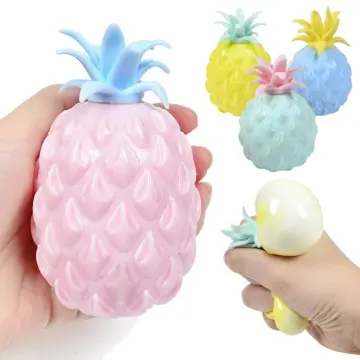 1Pcs Pineapple Shape Squeezable Toy Fruit Miniature Stress Relief