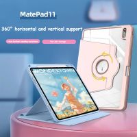 สำหรับ A9ซัมซุงกาแล็กซีแท็บ8นิ้ว2023 SM-X115พร้อมที่วางปากกา Casing Tablet 360เม็ดอะคริลิกหลังใสหมุนได้สำหรับซัมซุงกาแล็กซีแท็บ A7ขนาดเบา8.7นิ้ว