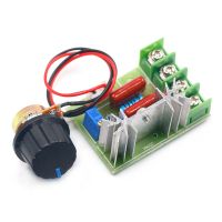 AC 220V 2000W ตัวควบคุมแรงดันไฟฟ้า SCR กําลังสูง Dimming Dimmers Motor Speed Controller Governor Module W / โพเทนชิออมิเตอร์